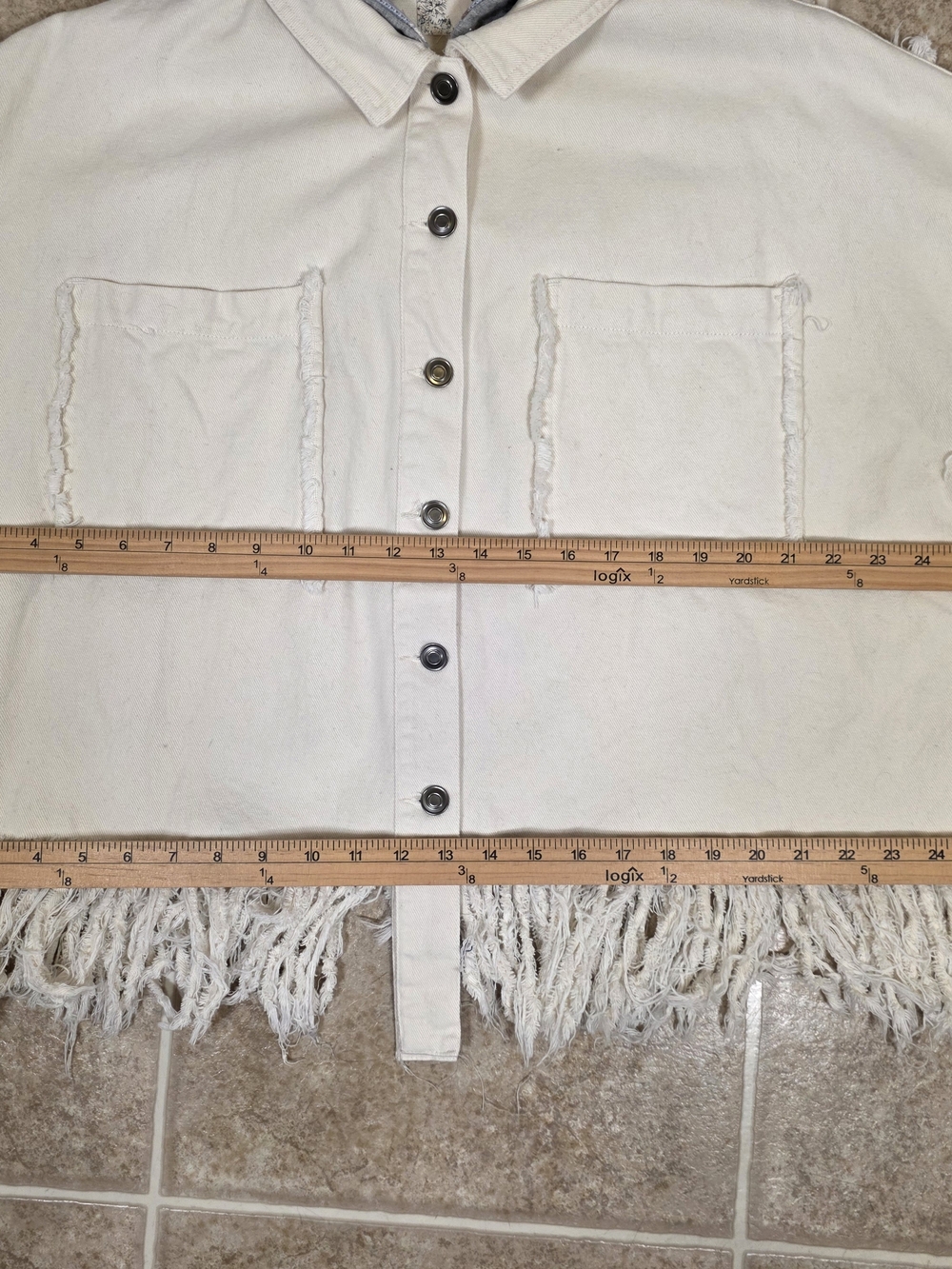 Oli & Hali Boho Fringe Hooded Jacket Oversized Shacket Large - Picture 11 of 14